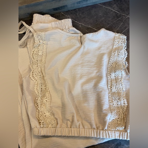 SHEIN Sleeveless Cropped Lace Top With Pants 2pcs/Set - Picture 12 of 12